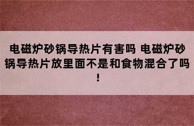 电磁炉砂锅导热片有害吗 电磁炉砂锅导热片放里面不是和食物混合了吗!